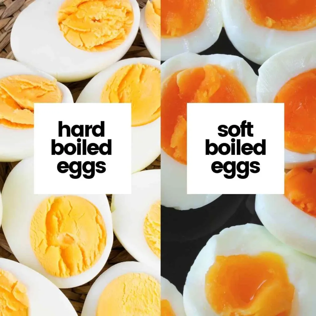 hard boiled eggs vs soft boiled eggs