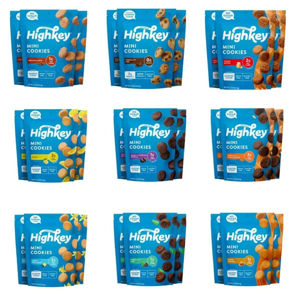 Highkey Cookies Review - Best Keto 1 Net Carb Cookie? 4 highkey mini cookies flavors