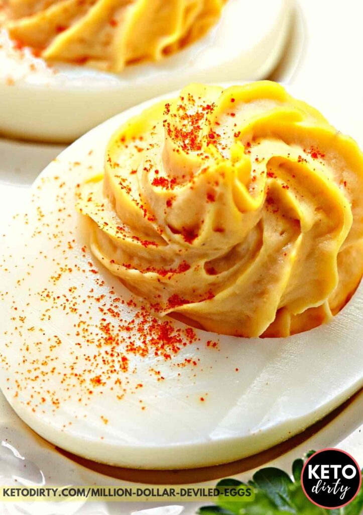 Million Dollar Deviled Eggs - Best Under 1 Net Carb Recipe million dollar deviled eggs recipe keto dirty