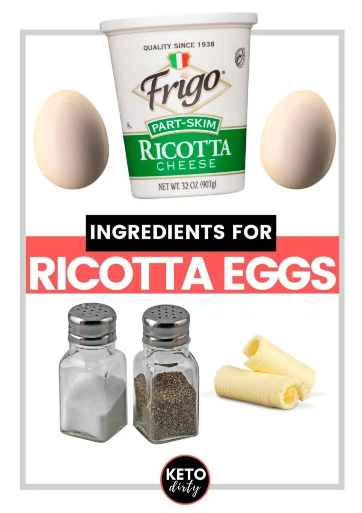 Ricotta Scrambled Eggs - Keto 3 Net Carb Breakfast Recipe 2 ricotta eggs ingredients keto