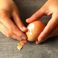 secret to easy peeling hard boiled eggs
