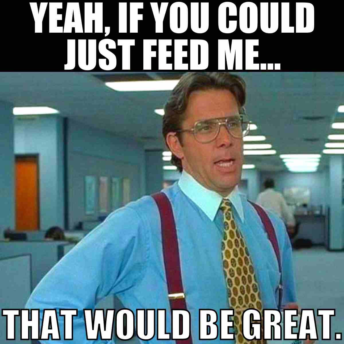 yeah if you could just feed me that would be great