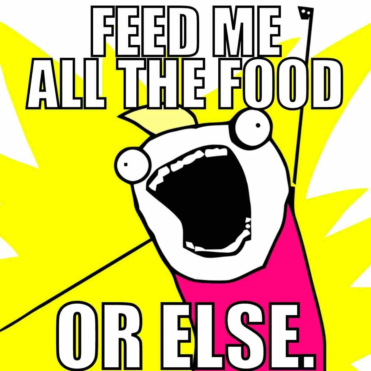 Hangry Memes - 15+ Funny Hungry Angry Images 6 feed me all the food or else
