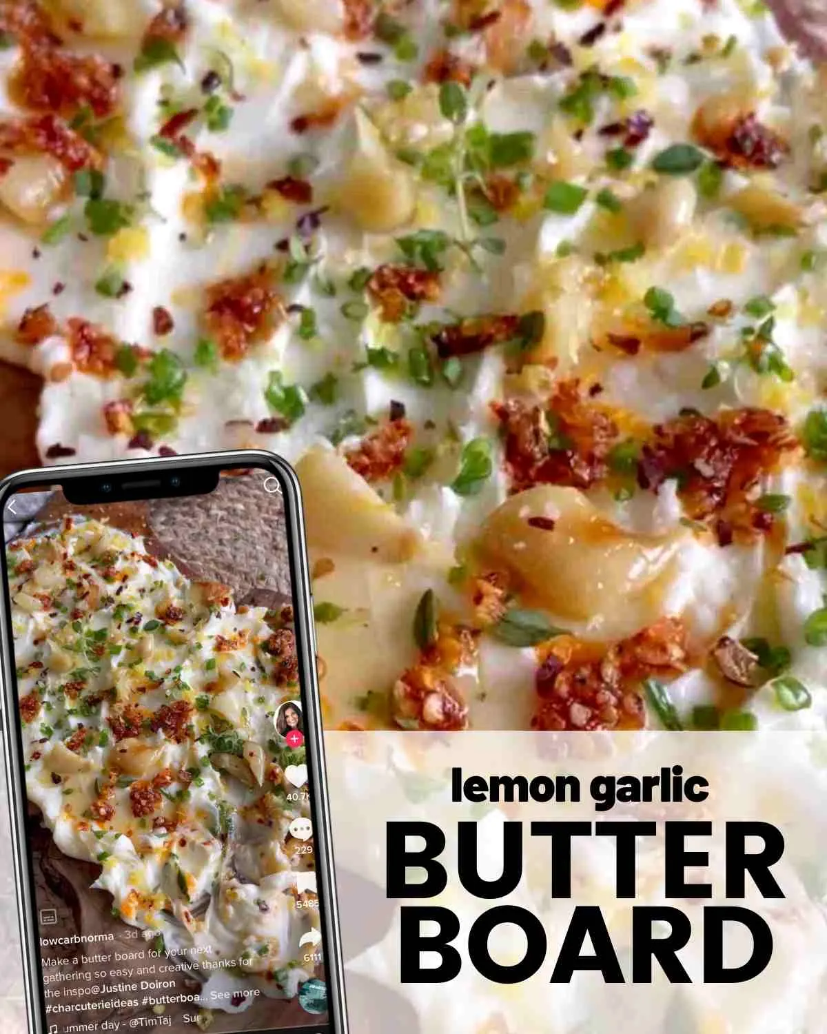Butter Board Recipes - 5 Delicious Recipes To Copy 6 Lemon Garlic Butter Board