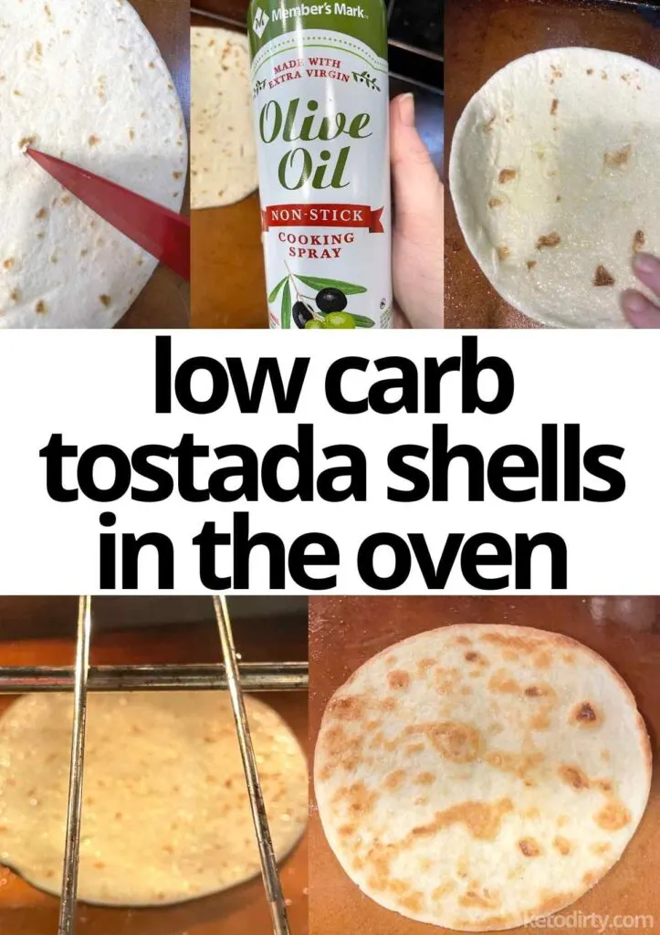 Low Carb Tostadas - Easy to Make and Just 4 Net Carbs 4 low carb tostadas in the oven