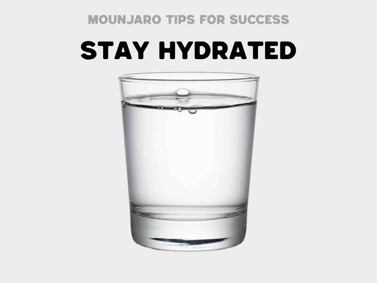 Drinking water tip for Mounjaro users to reduce nausea, support digestion, and aid weight loss on tirzepatide