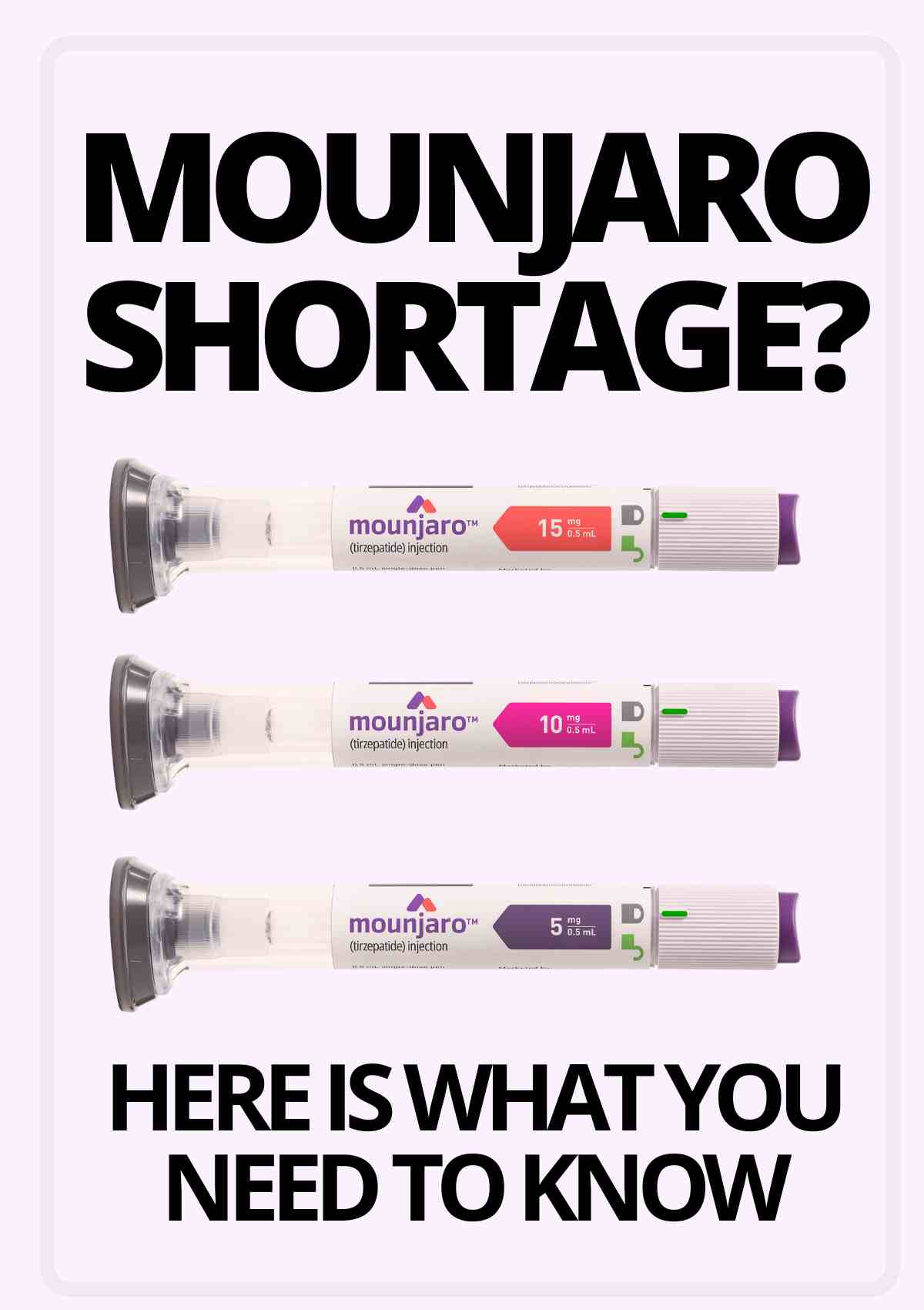 mounjaro shortage? here is what you need to know