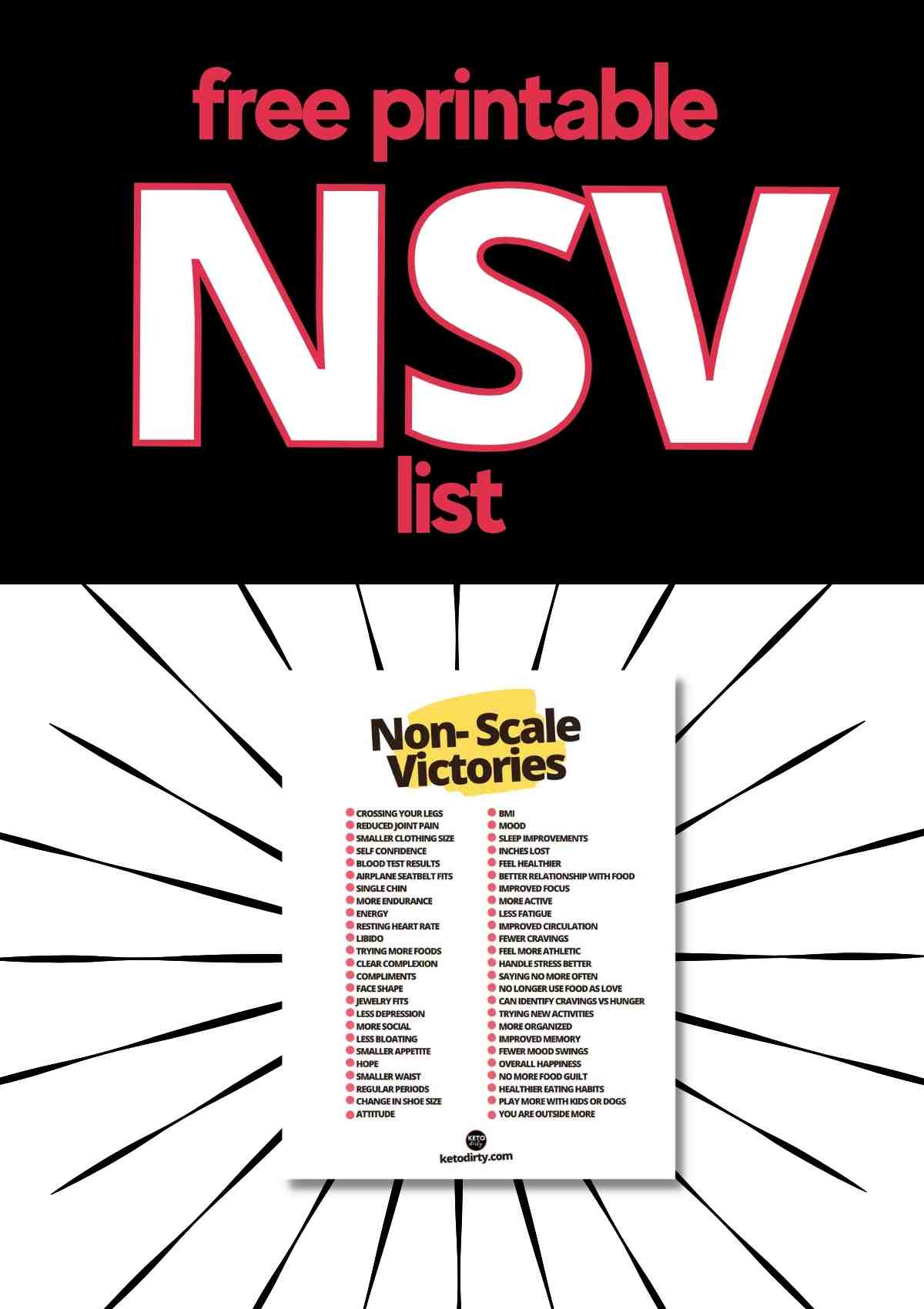 Free Non Scale Victories List PDF with 50 NSVs non scale victories list pdf