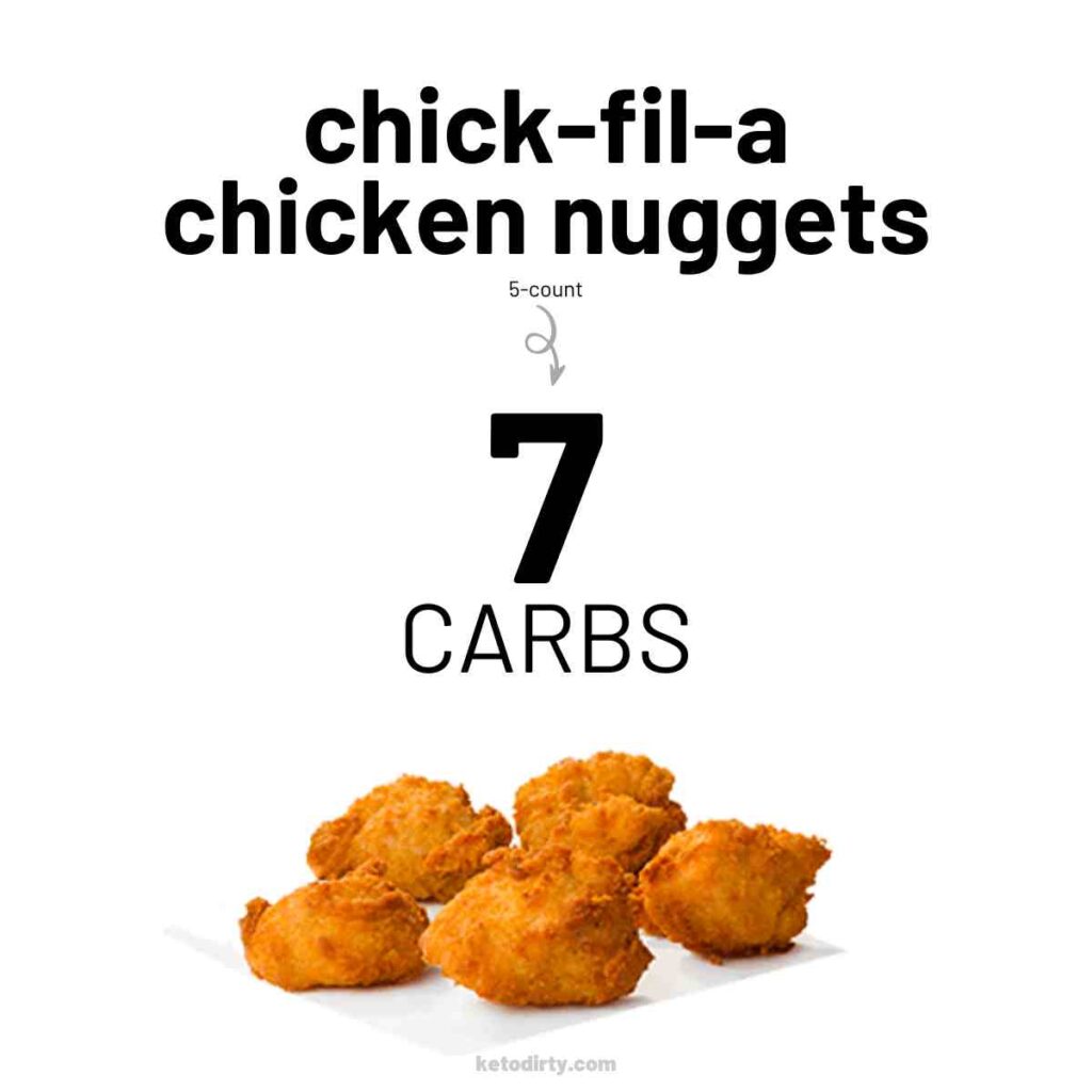 chick-fil-a chicken nuggets carb count