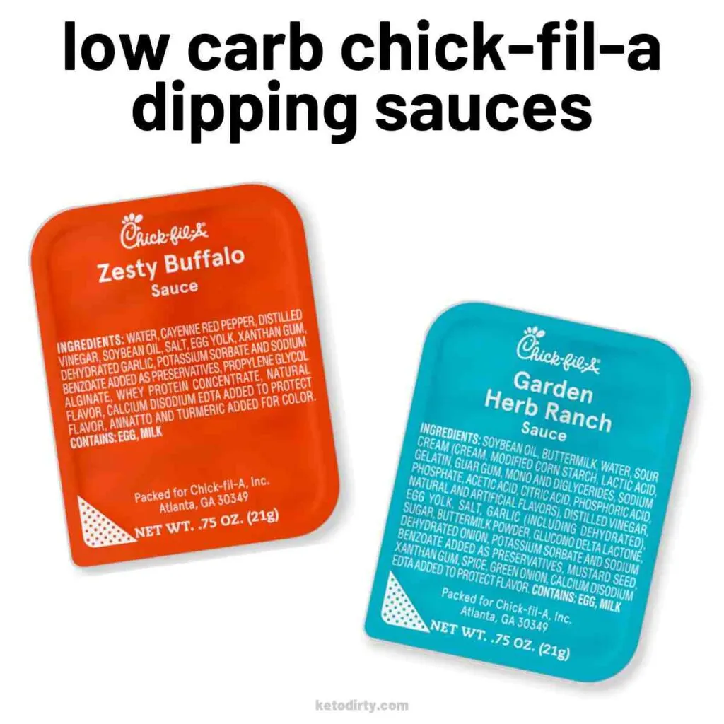 low carb chick fil a dipping sauces photo of zesty buffalo and garden ranch chick-fil-a sauce packets