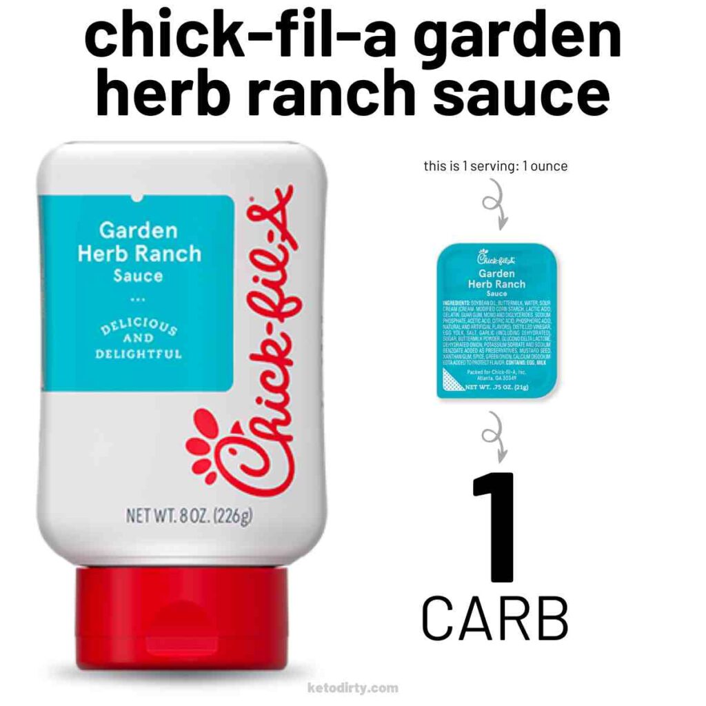 low carb chick-fil-a garden her ranch sauce dipping