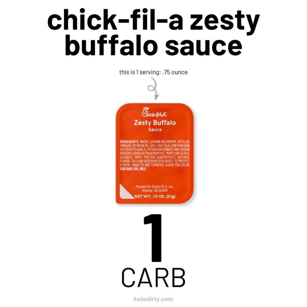 Best Low Carb Chick-fil-A Sauce Alternative: Just 1 Carb low carb chick-fil-a zesty buffalo sauce