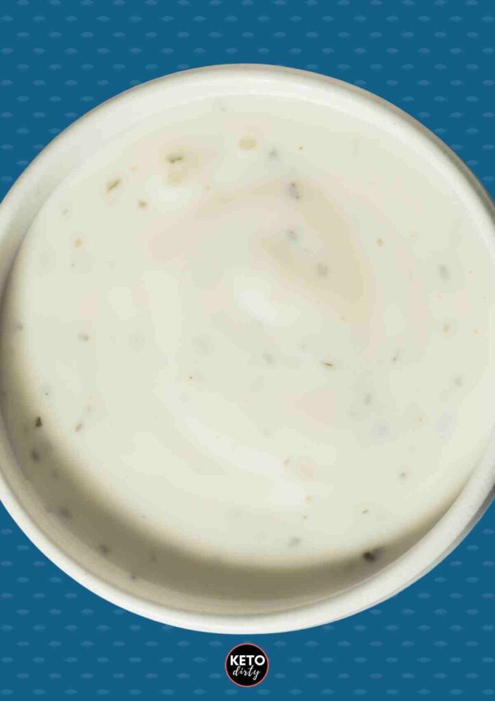 The Ultimate Keto Ranch Dressing: Creamy, Delicious, and Guilt-Free diy low carb ranch recipe in a bowl